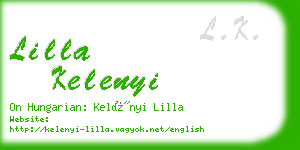 lilla kelenyi business card